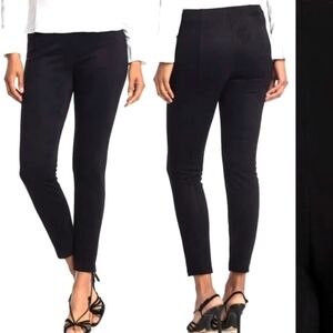 TAHARI Women's Faux-Suede Seamed Pants